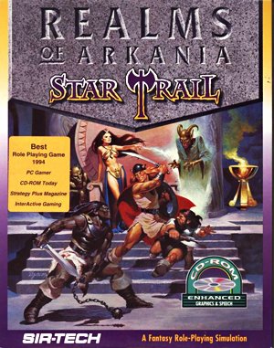 Realms of Arkania: Star Trail cover art for DOS