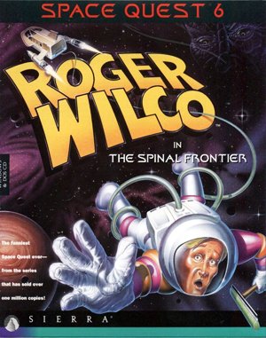 Space Quest 6: Roger Wilco in the Spinal Frontier cover art for DOS