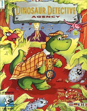 Dinosaur Detective Agency cover art for DOS