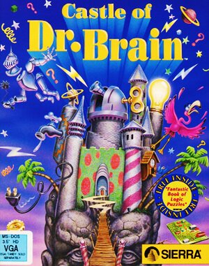 Castle of Dr. Brain cover art for DOS