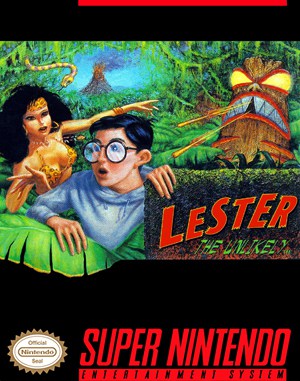 Lester the Unlikely cover art for Super Famicom