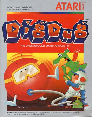 Dig Dug cover art for Atari 2600