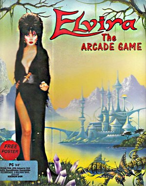 Elvira: The Arcade Game cover art for DOS