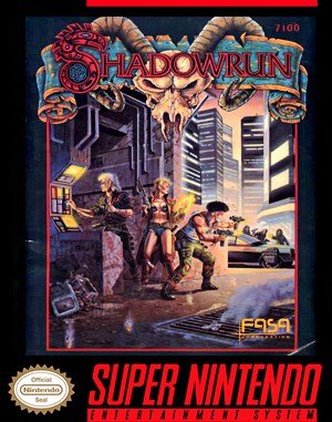 Shadowrun cover art for Super Famicom