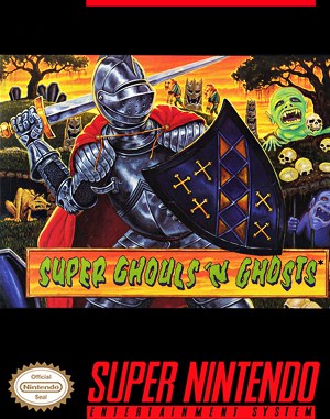 Super Ghouls’n Ghosts cover art for Super Famicom